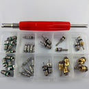 33pcs A/C AC Air Conditioning Valve Core Set R134A for Car