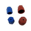 4 Pieces AC Air Conditioning Service Port R134a Side Air Conditioner Cap 13mm Blue & 16mm Brown Conversion Kit
