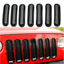 Trim Front Grille Cover Insert Mesh Grills Kit for 07-16 Jeep Wrangler JK Pack of 7