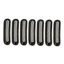 Trim Front Grille Cover Insert Mesh Grills Kit for 07-16 Jeep Wrangler JK Pack of 7