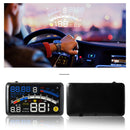 Universal 5.5" HD Car HUD Heads Up Display Speed Warning Fuel Consumption OBD2 OBDII EUOBD for Safety Fresh Driving