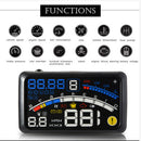Universal 5.5" HD Car HUD Heads Up Display Speed Warning Fuel Consumption OBD2 OBDII EUOBD for Safety Fresh Driving