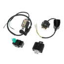 Racing Ignition Coil CDI Spark Plug Regulator Rectifier Relay Kit Fit for 50cc 70 90cc 110 cc ATV Quad Go Kart Moped and Scooter