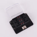 DC 12-32V Spade Terminals Circuit Car Blade ATY Fuse Block LED Light 6 Way