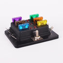DC 12-32V Spade Terminals Circuit Car Blade ATY Fuse Block LED Light 6 Way