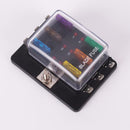 DC 12-32V Spade Terminals Circuit Car Blade ATY Fuse Block LED Light 6 Way