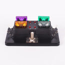 4 Way LED Car Boat Blade Fuse Box Block Holder for Motorsport Applications
