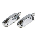 Pack of Two StreamLiner Styled Chrome Footpeg set for Harley FLH Touring Silver