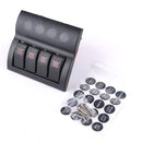 Red Led Light 4 Gang Rocker Switch Control Panel RV Boat Marine Waterproof 12V 24V Circuit Breaker