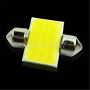 2pcs White 31mm 12smd COB LED Bulb Festoon Lamp For Car Dome Map Lights