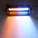 8-LED Car Dash Warning Strobe Flash Emergency Hazard Light Lamp Amber+White Car Truck Vehicle Safety W/ Suction Base