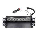 8-LED Car Dash Warning Strobe Flash Emergency Hazard Light Lamp Amber+White Car Truck Vehicle Safety W/ Suction Base