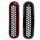 Car Front Grill Cover , Black ABS Front Bumper Grill Guard Insert Matte Mesh Frame for 07-16 JEEP WRANGLER JK