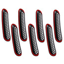Car Front Grill Cover , Black ABS Front Bumper Grill Guard Insert Matte Mesh Frame for 07-16 JEEP WRANGLER JK