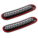 Car Front Grill Cover , Black ABS Front Bumper Grill Guard Insert Matte Mesh Frame for 07-16 JEEP WRANGLER JK