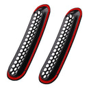 Car Front Grill Cover , Black ABS Front Bumper Grill Guard Insert Matte Mesh Frame for 07-16 JEEP WRANGLER JK