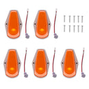 5x Clearance Cab Marker Light Amber Lens 5050 White T10 LED Bulbs for Ford Pickup