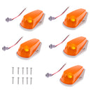 5x Clearance Cab Marker Light Amber Lens 5050 White T10 LED Bulbs for Ford Pickup
