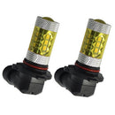 2PCS Replacement H10 2323 80W 6000K 16-SMD LED Fog Lights Driving Bulbs for Car - Yellow