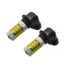 2PCS Replacement H10 2323 80W 6000K 16-SMD LED Fog Lights Driving Bulbs for Car - Yellow
