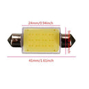 2pcs 41mm Festoon COB 12Chips DC 12V LED Car Dome Reading Lights Lighting White