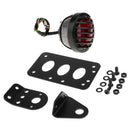 Number License Plate Side Mount Bracket with Rear Tail Brake Light for Universal Motorcycle