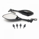 2x Motorcycle LED Turn Signal Light Rearview Mirrors W/ Smoke Cover 1087 Black