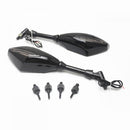 2x Motorcycle LED Turn Signal Light Rearview Mirrors W/ Smoke Cover 1087 Black