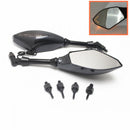 2x Motorcycle Rearview Mirror& LED Turn Signal Indicator 1087 -Black Lattice