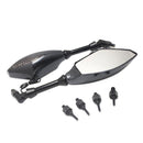 2x Motorcycle Rearview Mirror& LED Turn Signal Indicator 1087 -Black Lattice