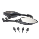 2x Motorcycle Rearview Mirror& LED Turn Signal Indicator 1087 -Black Lattice