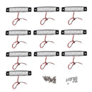10x LED Clearence Truck Trailer Side Marker Indicators Light Lamp 12V White