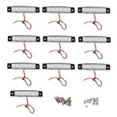 10x LED Clearence Truck Trailer Side Marker Indicators Light Lamp 12V White