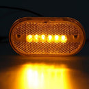 2 Piece Red + 2 Piece Amber 6LED Rectangle Clearance 12V Side Marker Lights for Trailer Camper