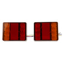 2X Trailer Truck 8LED Tail Brake Stop Turn Signal Indicator Light Lamp 12V