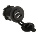 12V 5V 4.2A Dual USB Charger Socket for Motorcycle Boat Car Truck ATV