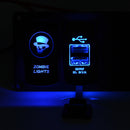 DC 12V/24V Push Rocker Switch & Power Socket & USB Port Power Supply Blue Indicator for Cars Trucks ATVs