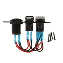DC 12V/24V Push Rocker Switch & Power Socket & USB Port Power Supply Blue Indicator for Cars Trucks ATVs