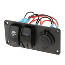 DC 12V/24V Push Rocker Switch & Power Socket & USB Port Power Supply Blue Indicator for Cars Trucks ATVs