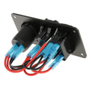 DC 12V/24V Push Rocker Switch & Power Socket & USB Port Power Supply Blue Indicator for Cars Trucks ATVs