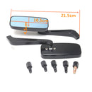 Pair Motorcycle Side Rearview Rear View Blue Mirrors for Harley Honda Yamaha Kawasaki Suzuki