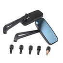 Pair Motorcycle Side Rearview Rear View Blue Mirrors for Harley Honda Yamaha Kawasaki Suzuki