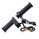 22mm Motorcycle Motorbike Heated Handlebar Grips Warmer With Blue LED Voltmeter & USB Port Charger