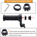 22mm Motorcycle Motorbike Heated Handlebar Grips Warmer With Blue LED Voltmeter & USB Port Charger