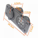 Universal Phone Tablet Dual USB Charger & Voltmeter for Car Boat Motorhome