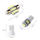 11pcs White LED Lights Interior for T10 and 31mm Car Map Dome License Plate