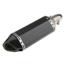Universal Motorcycle Modified Exhaust Muffler Sliencer Pipe 51mm - Carbon Fiber