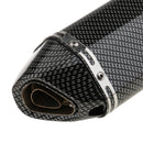 Universal Motorcycle Modified Exhaust Muffler Sliencer Pipe 51mm - Carbon Fiber