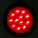 2PCS 4'' Round Red LED Stop Tail Turn Signal Backup Fog Reverse Marker Lights