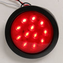 2PCS 4'' Round Red LED Stop Tail Turn Signal Backup Fog Reverse Marker Lights